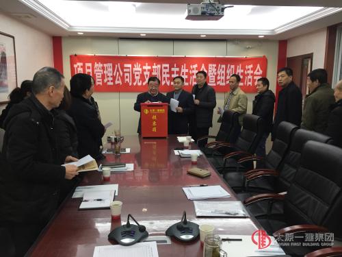 项目管理公司党支部召开专题民主生活会暨专题组织生活会
