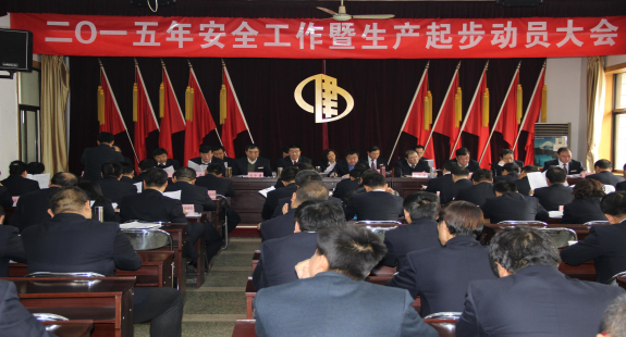 集团公司召开2015年企业安全工作暨生产起步动员大会